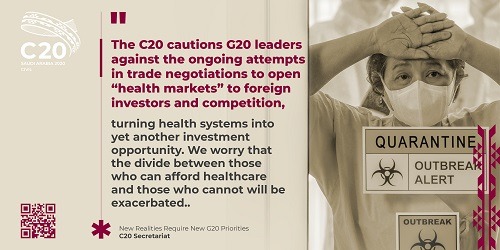 Urgent Statement by the Civil 20 to the G20 Virtual Summit on COVID-19: New Realities Require New Priorities
