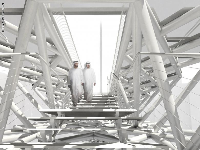 يصل إلى أطول برج في العالم.. الكشف عن جسر للمشاة كأحدث أعمال مشروع خور دبي