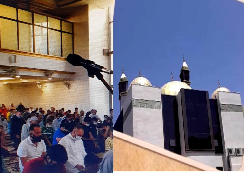 أول صلاة تقام في مسجد المرحوم د.أحمد الحوراني بعد تدشينه بمنطقة النزهة في عمان