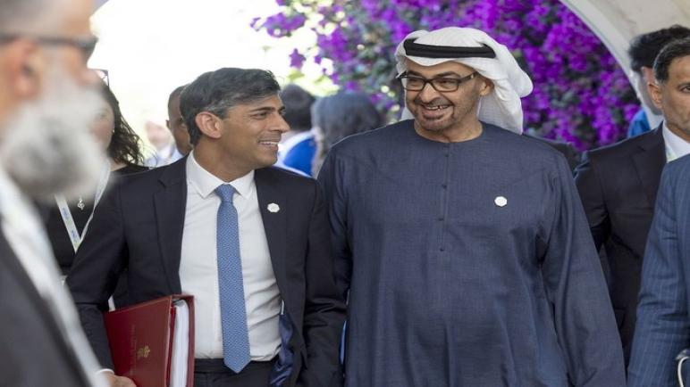 قادة الإمارات والمملكة المتحدة يناقشون العلاقات الثنائية في قمة مجموعة السبع