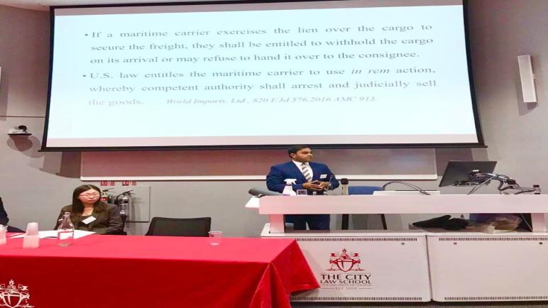 د.الدبوبي من حقوق عمان الأهلية يشارك في المؤتمر الدولي 12 للقانون البحري وسياساته في المملكة المتحدة